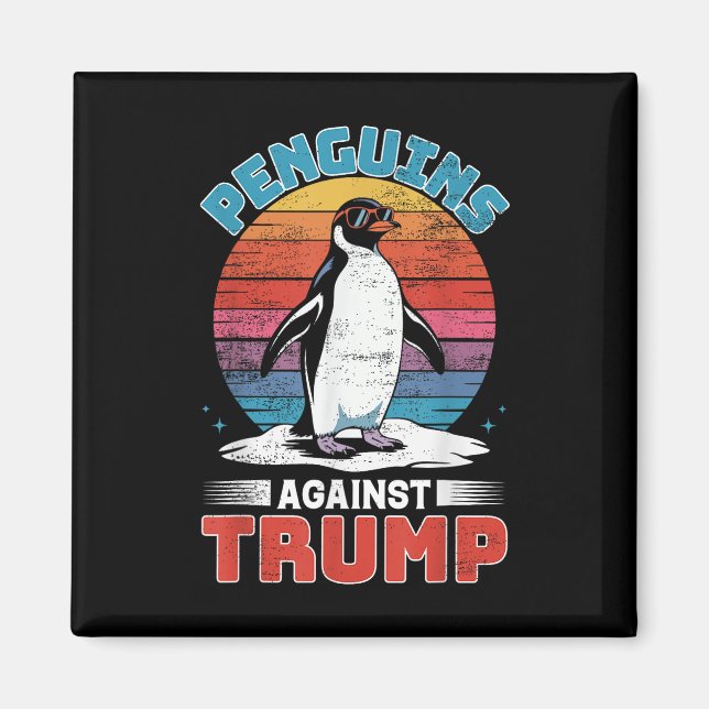 Aimant Des pingouins contre Trump Des Pingouins Flippers  (Devant)