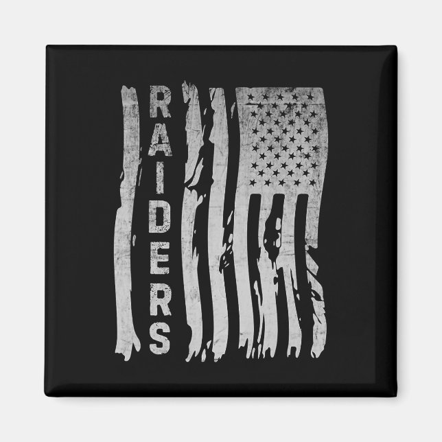 Aimant Des Raiders Attaquent Des Aéronefs Drapeau América (Devant)