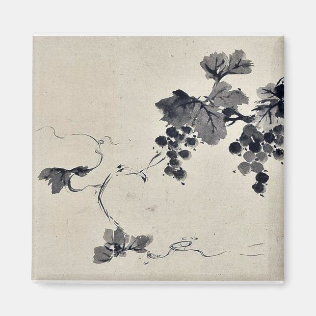Aimant Des raisins sur une vigne Ukiyo-e. (Devant)