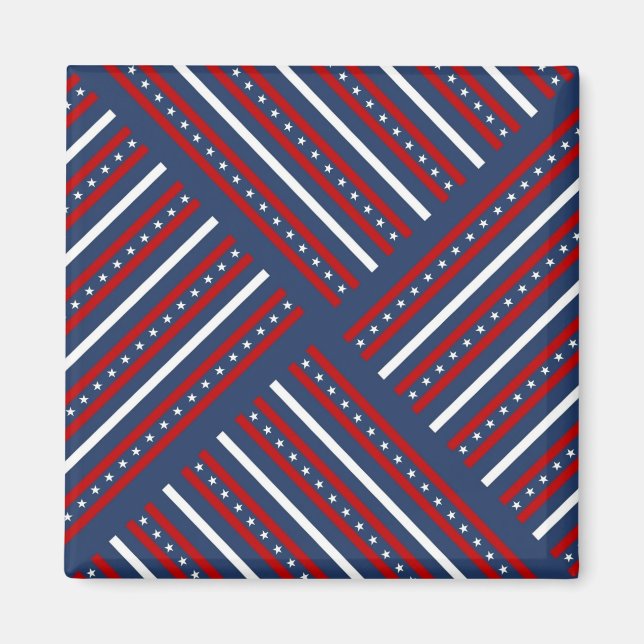 Aimant Des rayures Motifs patriotiques (Devant)