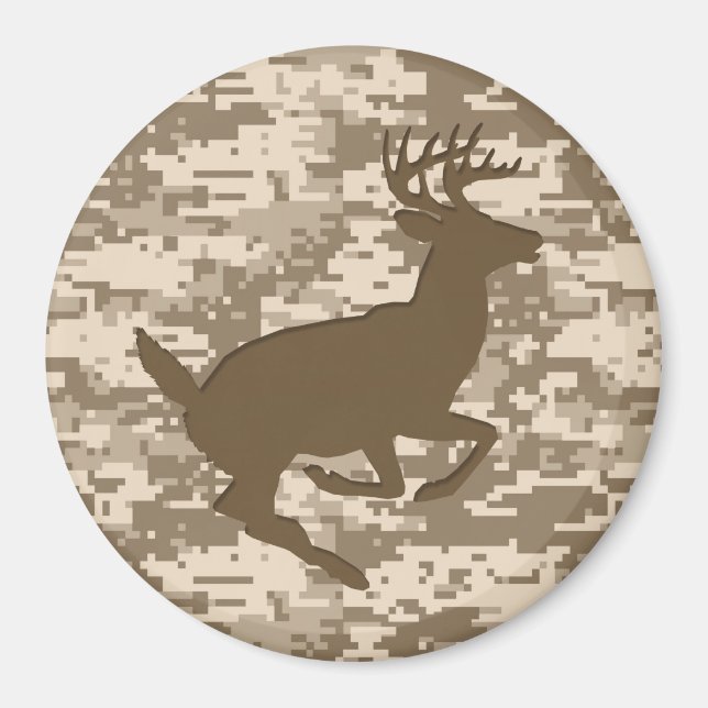 Aimant Desert Beige Digital Camouflage Deer Camo Pattern (Devant)