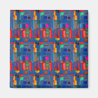 Aimant Design abstrait moderne aux couleurs vives