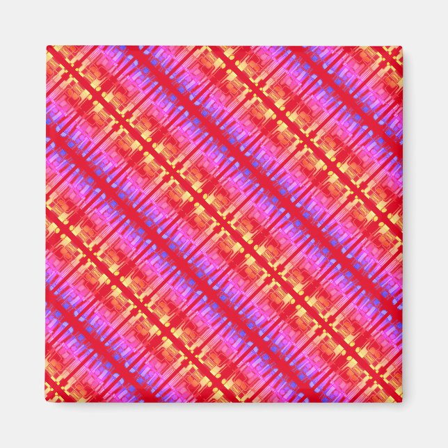 Aimant Design abstrait moderne aux couleurs vives (Devant)