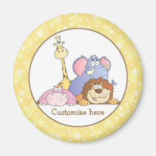 Aimant Design bébé de la jungle