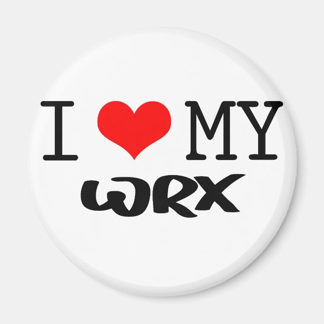 Aimant Design classique "I Love My WRX" (Devant)