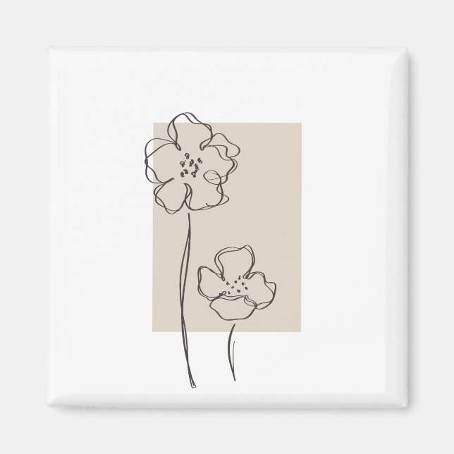Aimant Design d'art plante Abstrait (Devant)
