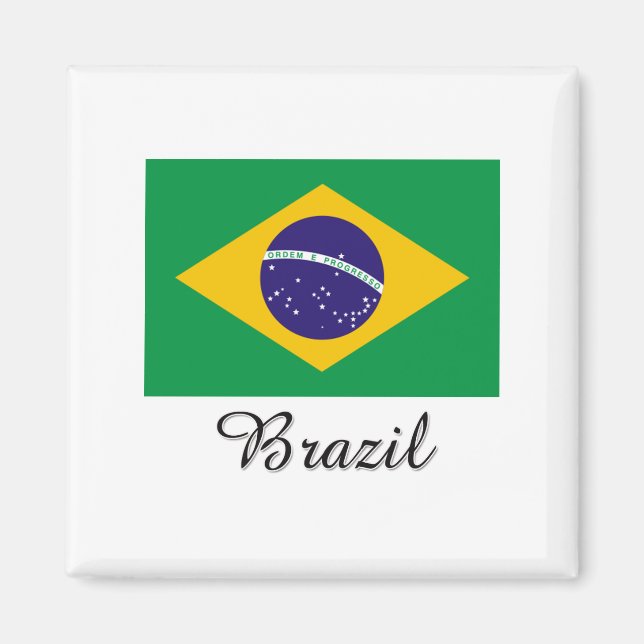 Aimant Design de Brazil Flag (Devant)