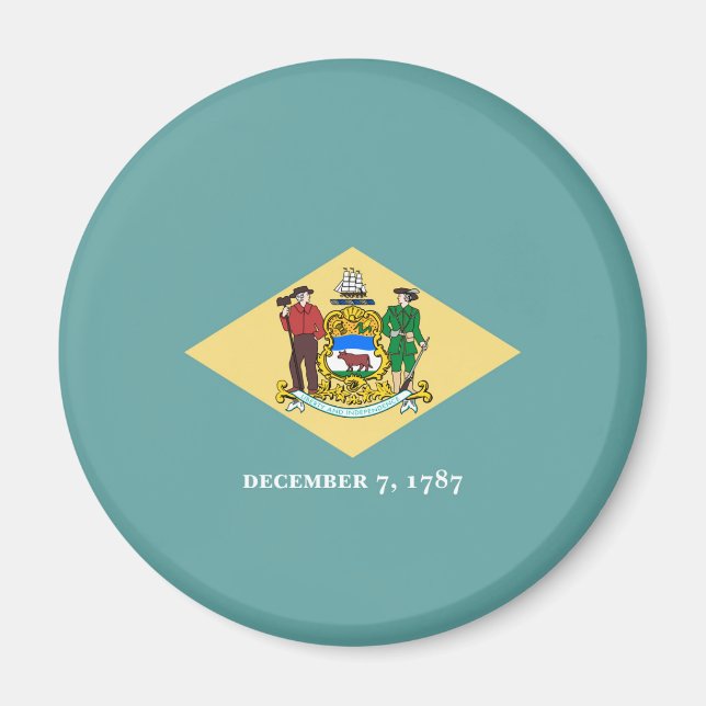 Aimant Design de drapeau d'état du Delaware (Devant)