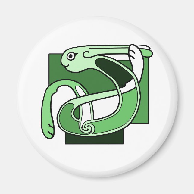 Aimant Design de nouage celtique - Lapin vert (Devant)