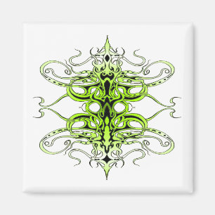 Aimant Design de tatouage Tribal Personnalisé Vert