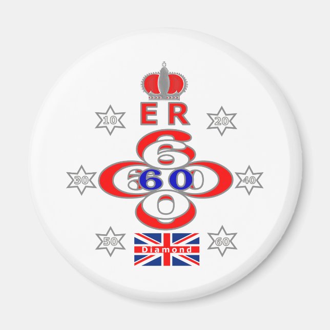 Aimant Design des étoiles du Queens Royal Jubilee (Devant)