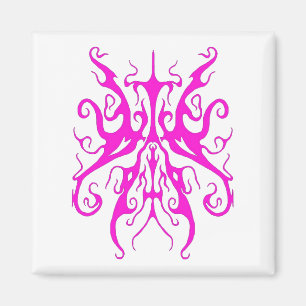 Aimant Design élégant de tatouage tribal - rose