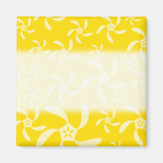 Aimant Design Floral estival. Jaune ensoleillé.