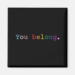 Aimant Design gay pride avec soutien et respect LGBT