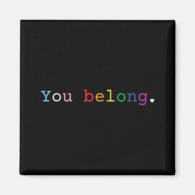 Aimant Design gay pride avec soutien et respect LGBT (Devant)