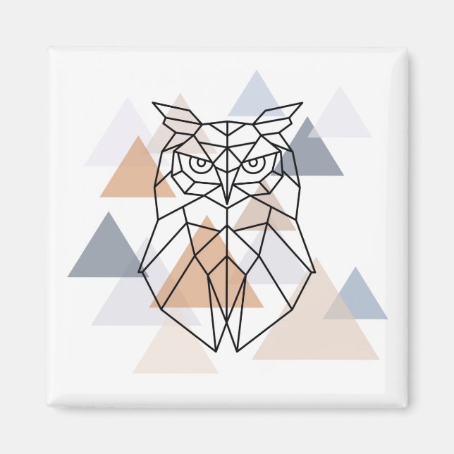 Aimant Design géometric owl (Devant)