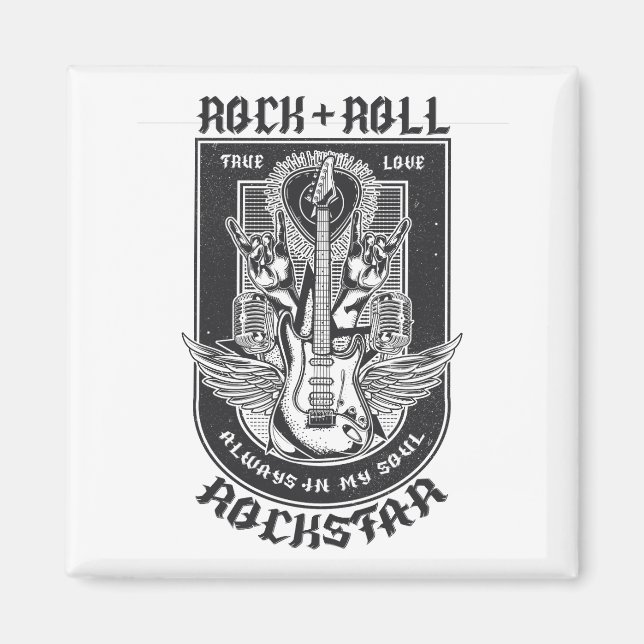 Aimant Design Guitar Rock (Devant)