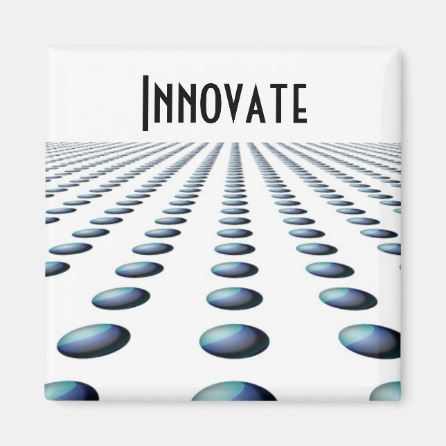 Aimant Design Moderne à Motif Bleu - Innover (Devant)