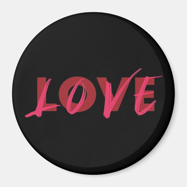 Aimant Design moderne, dynamique, cool, tendance de Love (Devant)