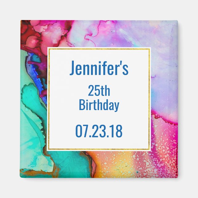 Aimant Design moderne en marbre Abstrait (Devant)