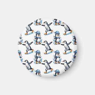 Aimant Design Motif de pingouins