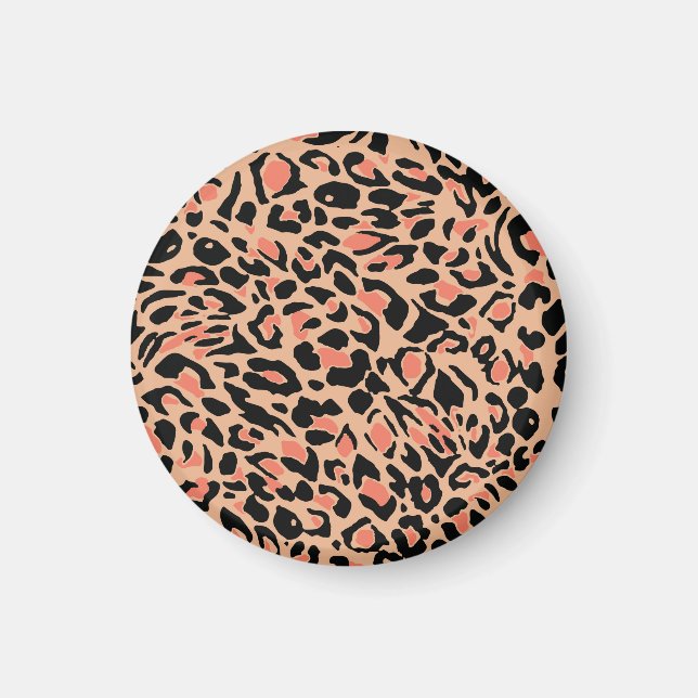 Aimant Design Motif Leopard vintage (Devant)