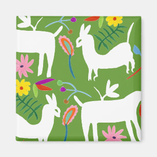 Aimant Design Otomi moderne   Llama Donkey Design