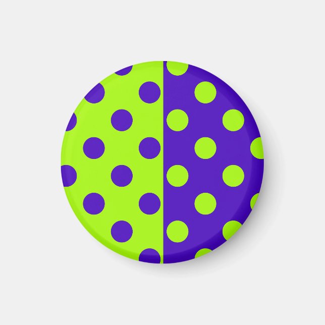 Aimant Design Pois demi-bleu vert Motif (Devant)