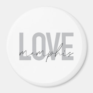 Aimant Design simple, moderne, urbain, cool Love Memphis