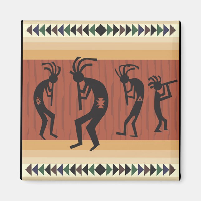 Aimant Design tribal Kokopelli (Devant)