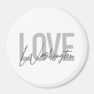 Aimant Design urbain, moderne, simple, cool Love Washingt