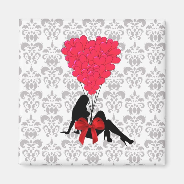 Aimant Design valentines romantique (Devant)