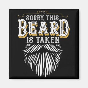 Aimant Désolé Messieurs Cette Barbe Est Prise Pays Retro