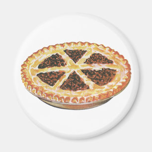 Aimant Dessert Vintage Foods, Tarte aux noix de pécan fra