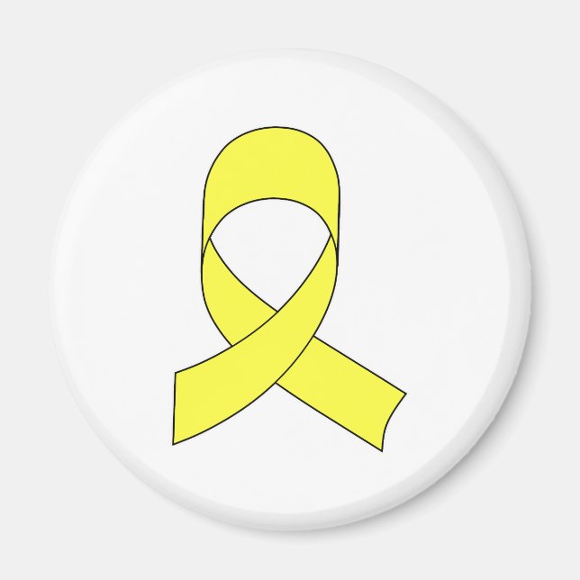 Aimant Dessin à ruban jaune (Devant)