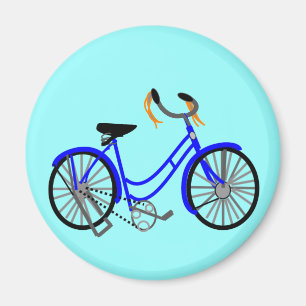 Aimant Dessin à vélo, style années 50