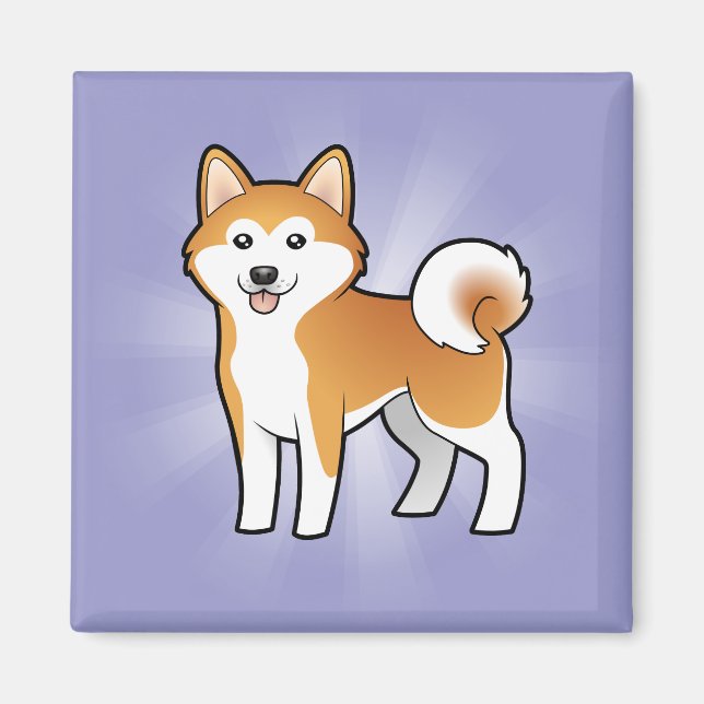 Aimant Dessin Akita Inu / Shiba Inu (Devant)