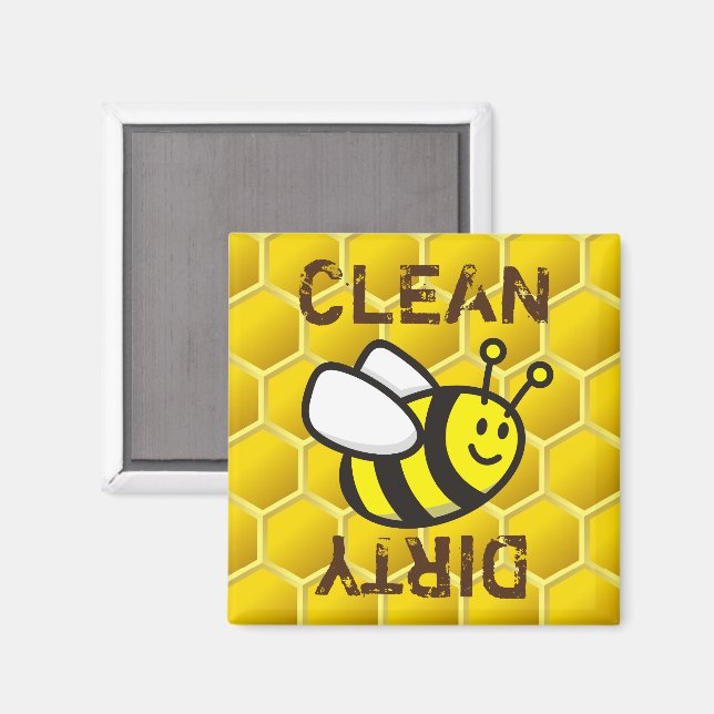 Aimant Dessin animé d'abeille à miel (Recto/Verso)