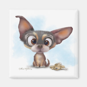 Aimant Dessin animé de chiot Chihuahua mignon