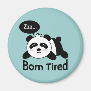 Aimant Dessin animé de Panda mignon endormi