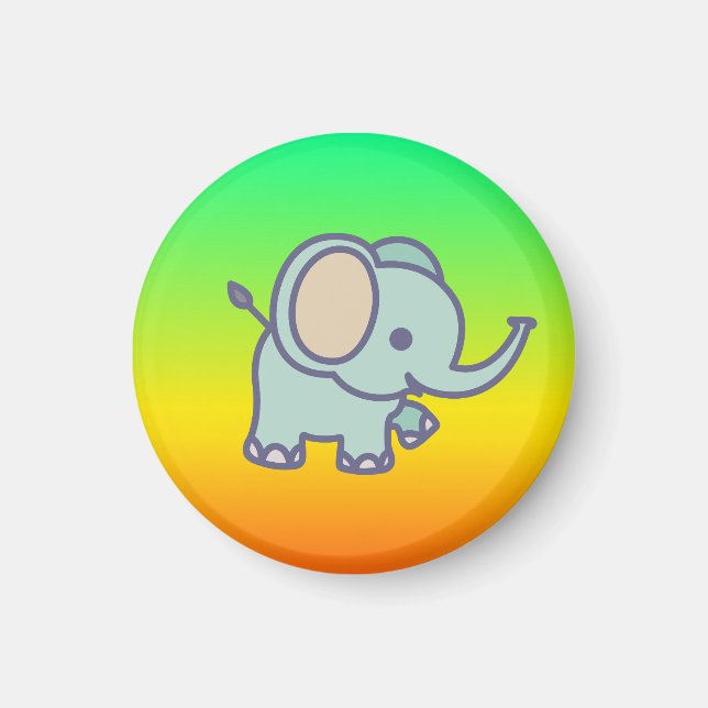 Aimant Dessin animé d'éléphant bébé mignon-47767 (Devant)