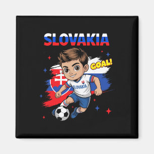 Aimant Dessin animé d'objectif enfant slovaquie drapeau s