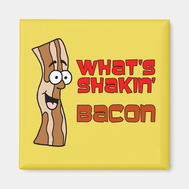 Aimant Dessin animé What's Shakin' Bacon Cartoon (Devant)