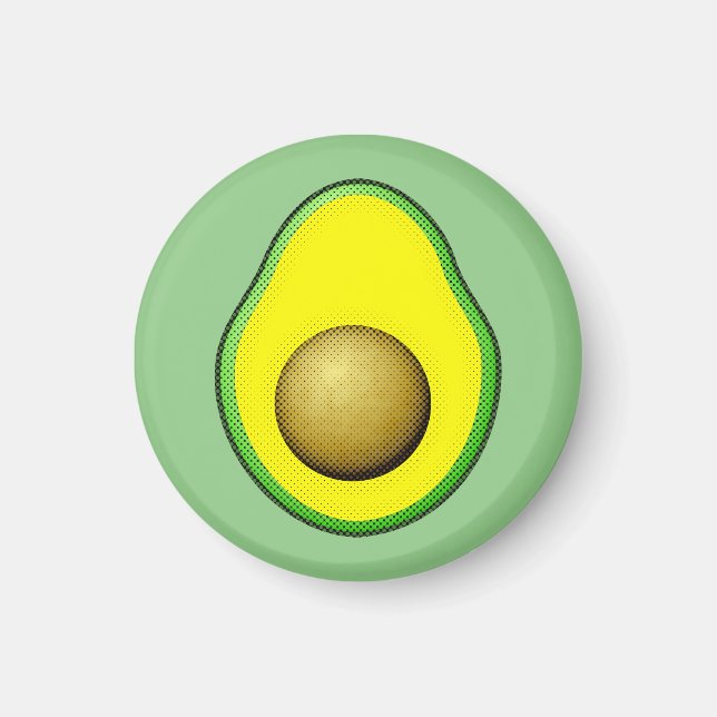 Aimant Dessin Avocado de style vintage (Devant)