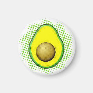 Aimant Dessin Avocado de style vintage