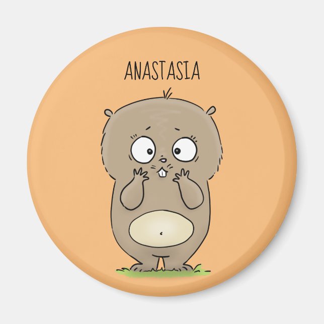 Aimant Dessin d'adorable hamster (Devant)