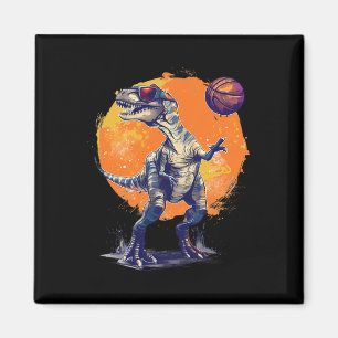 Aimant Dessin d'art de squelette de Dino T-rex amateur de