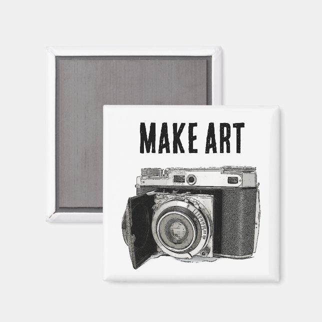 Aimant Dessin d'art d'un photographe de caméra de 35 mm r (Recto/Verso)