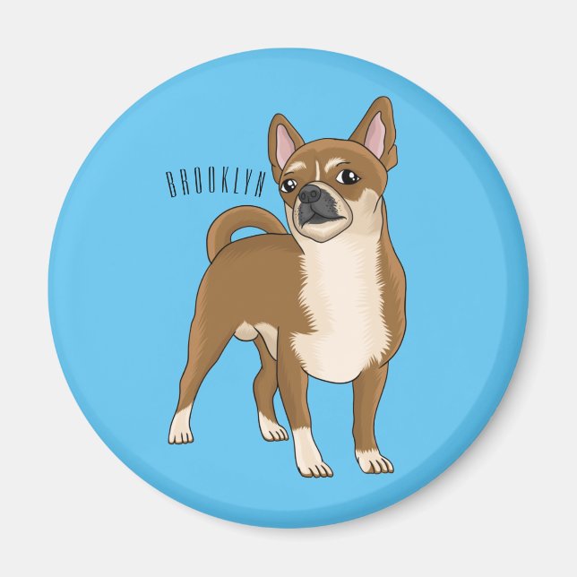 Aimant Dessin de Chihuahua pour chien (Devant)