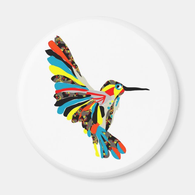 Aimant dessin de colibri (Devant)